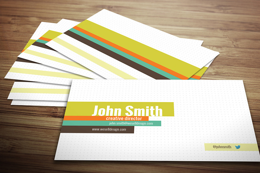 Dotted Business Card in Business Card Templates - product preview 8
