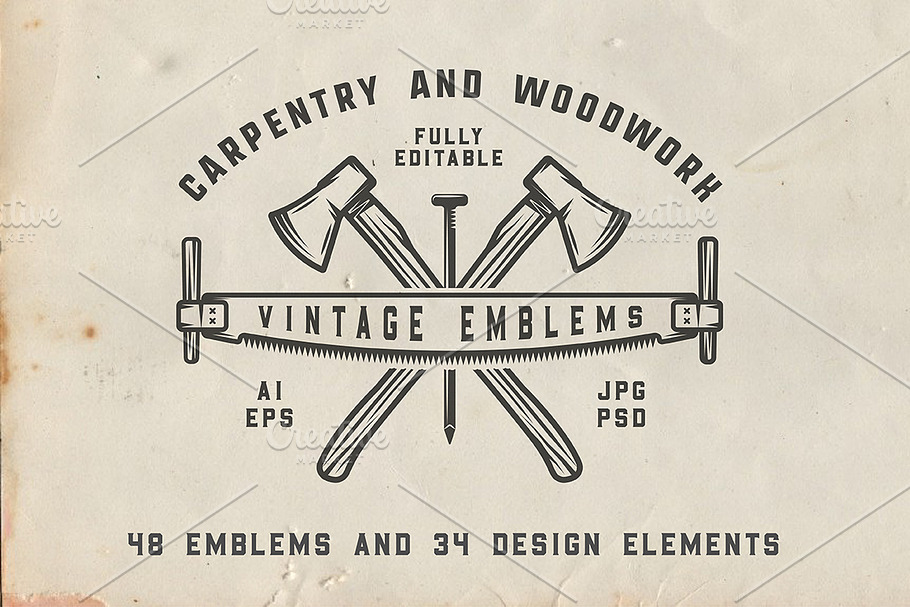 Vintage Carpentry Emblems part 3