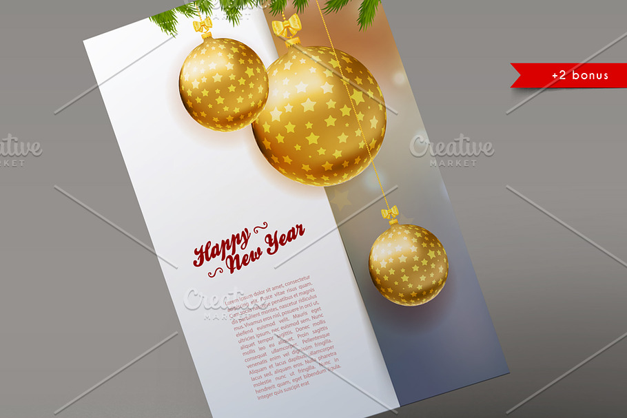 Xmas balls in Flyer Templates - product preview 8