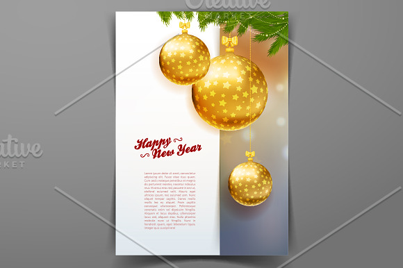 Xmas balls in Flyer Templates - product preview 1