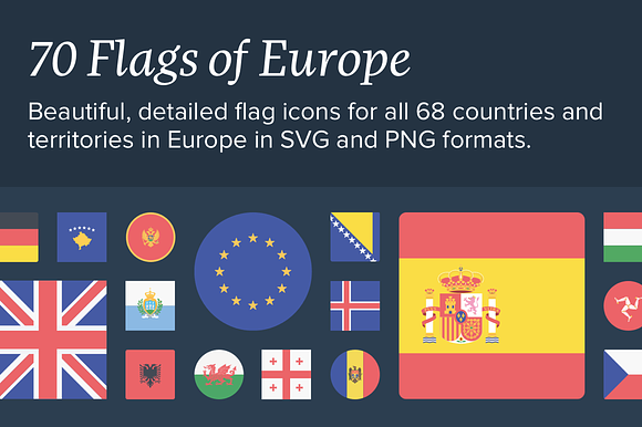 The Flags of Europe Icon Set in Flag Icons - product preview 3