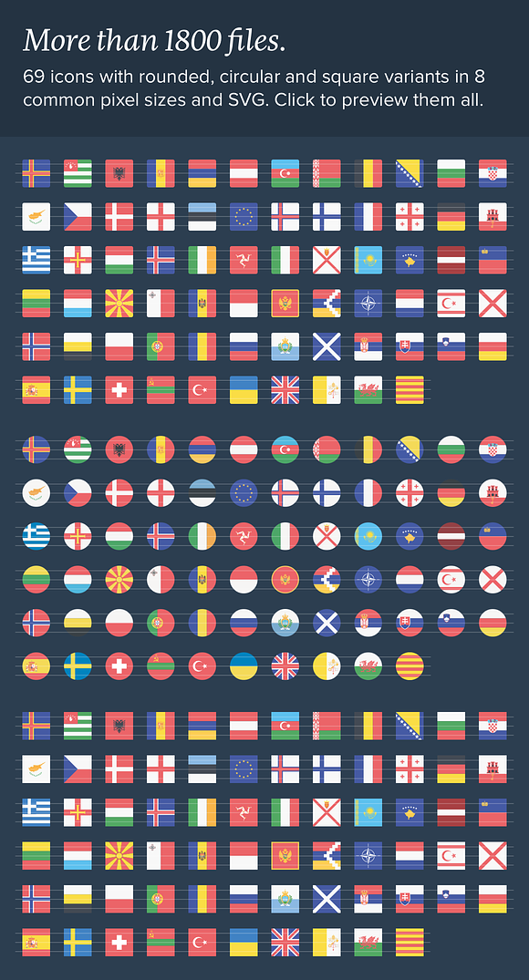 The Flags of Europe Icon Set in Flag Icons - product preview 4