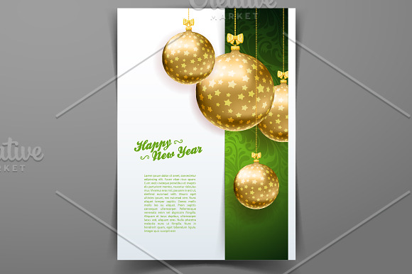 Xmas balls in Flyer Templates - product preview 2