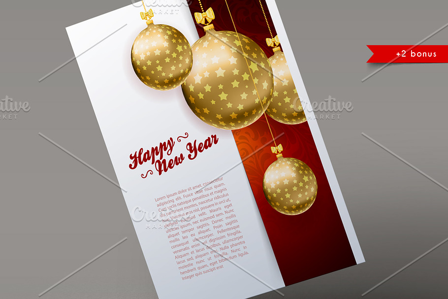 Xmas balls in Brochure Templates - product preview 8
