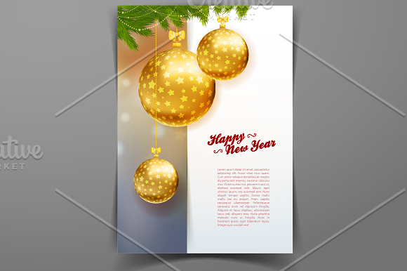 Xmas balls in Brochure Templates - product preview 1