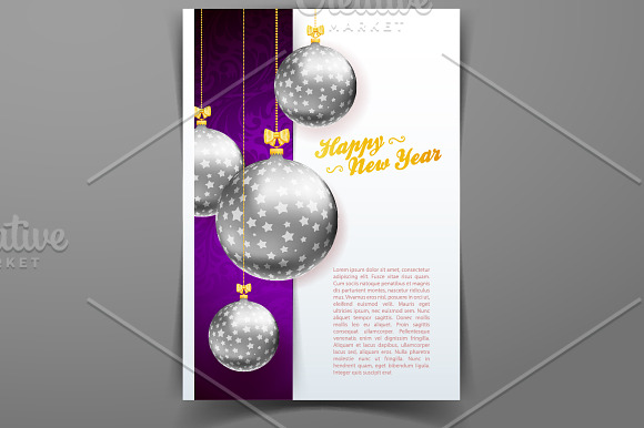 Xmas balls in Brochure Templates - product preview 3
