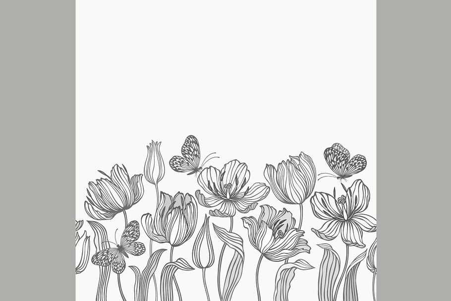 anemones and tulips in Patterns - product preview 8