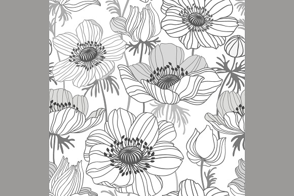 anemones and tulips in Patterns - product preview 1