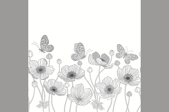 anemones and tulips in Patterns - product preview 4