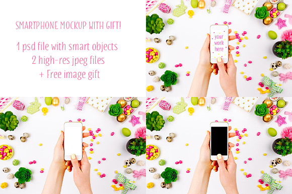 Beautiful smartphone mockup in Print Mockups - product preview 1