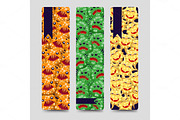 Bookmarks set with colorful monsters