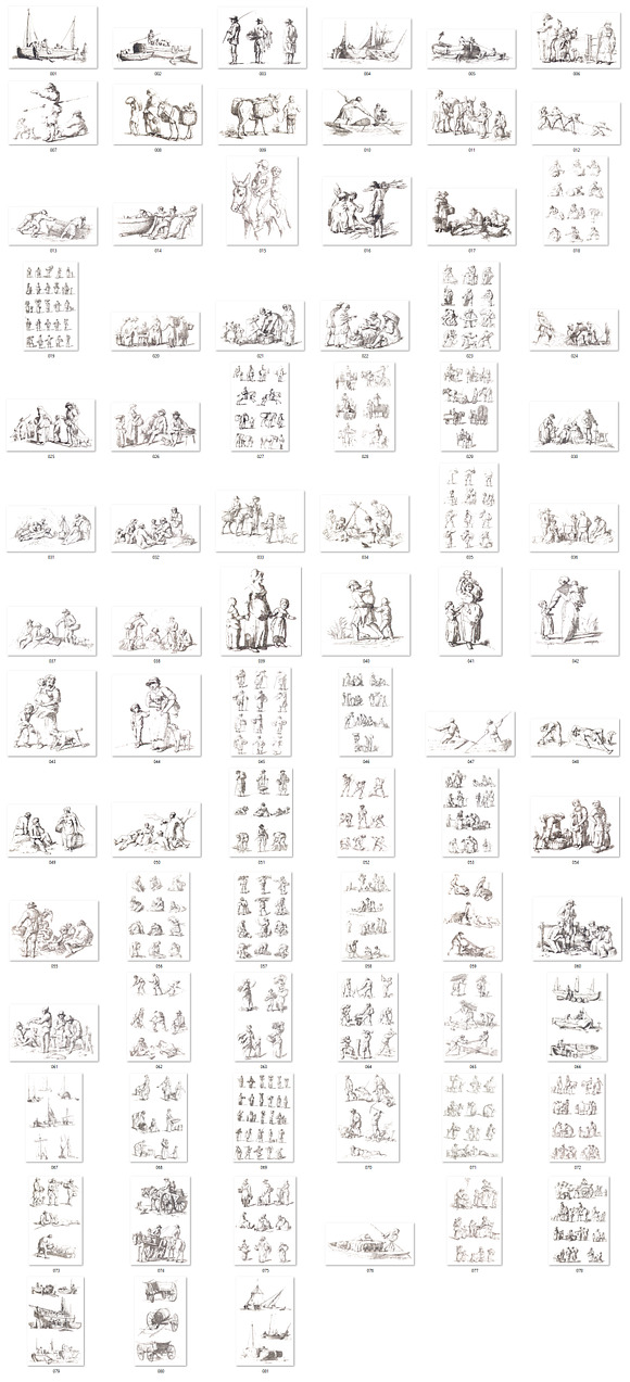 19th Century Etchings Rustic Figures in Illustrations - product preview 9