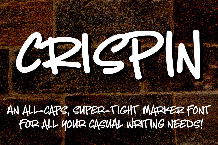 Crispin: handwritten marker font in Display Fonts - product preview 8