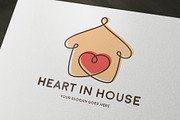 Heart in House Logo Template