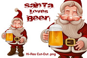 Santa Claus Beer - cut-out png