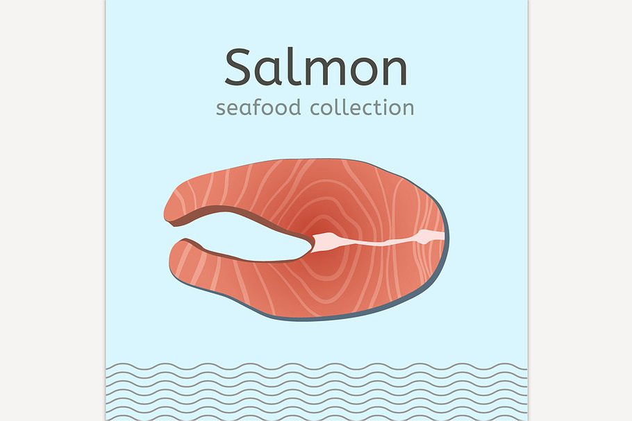 Salmon Steak in Illustrations - product preview 8