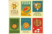 Italian Pizza Posters Set