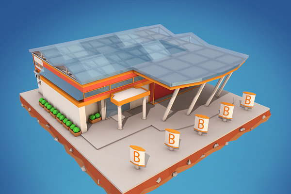 Low Poly Supermarket 
