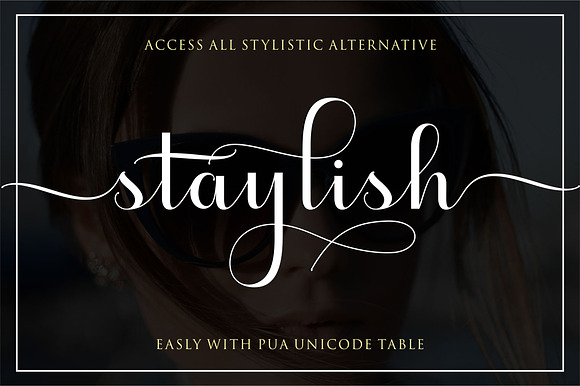 Staylish Script Upright in Script Fonts - product preview 11