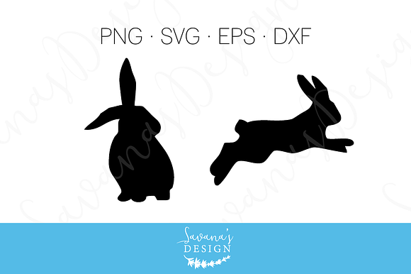 Rabbit Cut Files and Clipart in Illustrations - product preview 1