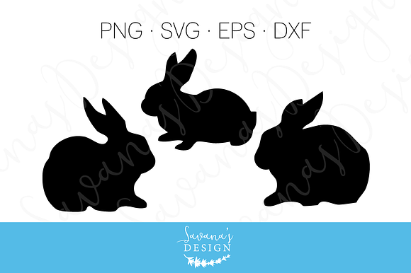 Rabbit Cut Files and Clipart in Illustrations - product preview 4
