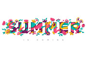 Summer typography design