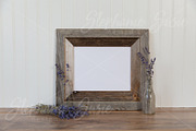 Barn Wood Frame and Lavender Mock Up