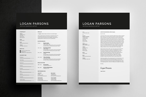 Resume/CV - Logan in Resume Templates - product preview 1