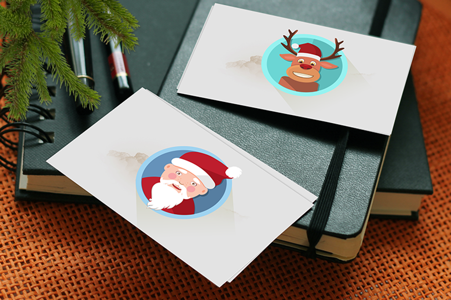Christmas flat icons illustrated