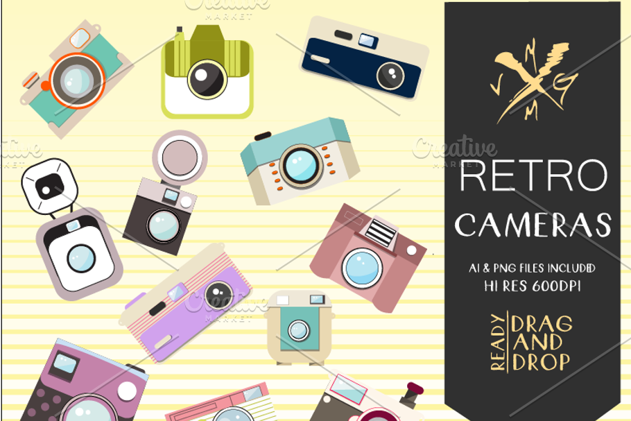 CUTE CAMERA BUNDLE in Illustrations - product preview 8