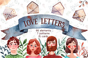 Love Letters - Watercolor Clip Art