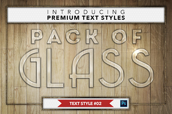 Glass #1 - 16 Text Styles in Photoshop Layer Styles - product preview 2