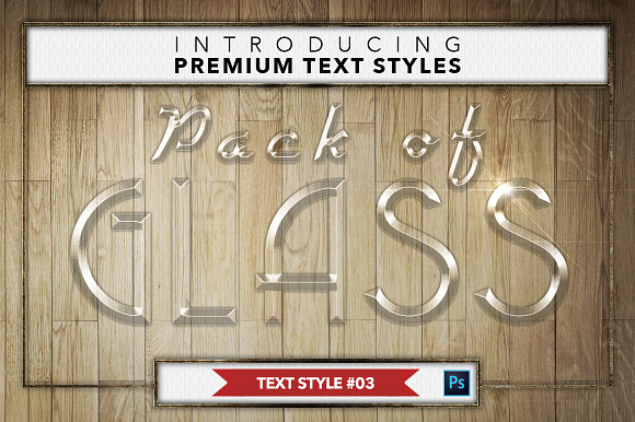Glass #1 - 16 Text Styles in Photoshop Layer Styles - product preview 3