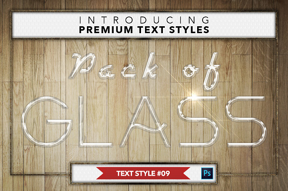 Glass #1 - 16 Text Styles in Photoshop Layer Styles - product preview 9