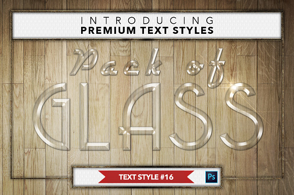 Glass #1 - 16 Text Styles in Photoshop Layer Styles - product preview 16