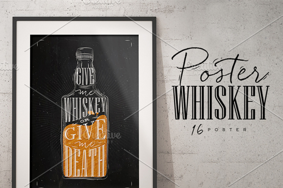 Poster Whiskey in Illustrations - product preview 8