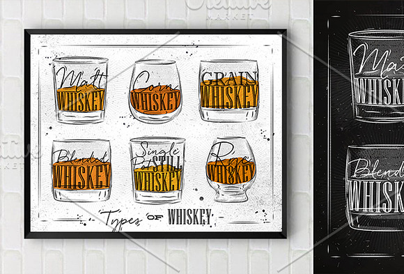 Poster Whiskey in Illustrations - product preview 1