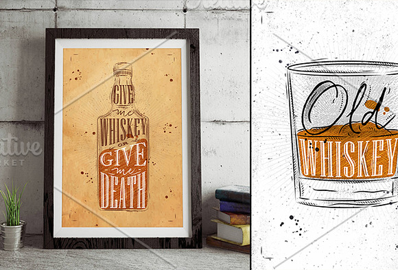 Poster Whiskey in Illustrations - product preview 2