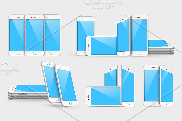 iPhone 6 Mockups in Mobile & Web Mockups - product preview 4