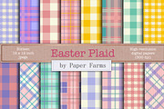 Easter plaid digital paper 