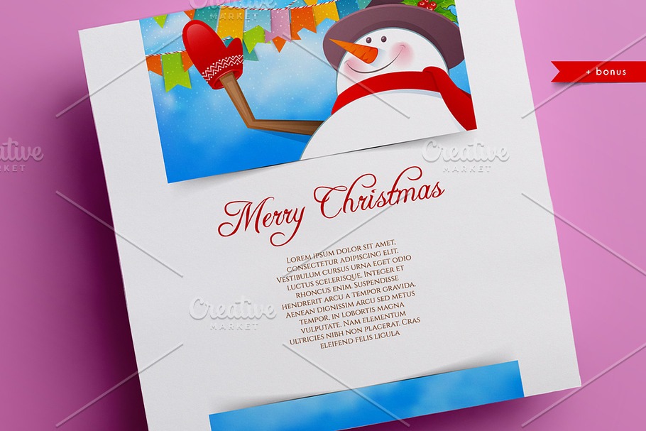 Snowman in Flyer Templates - product preview 8