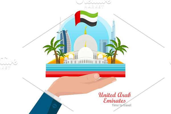 United Arab Emirates Flat Style Vector Concept