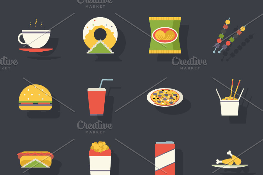 Flat Fast Food in Graphics - product preview 8