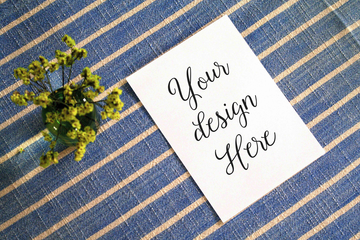 Styled A7 Invitation Mockup in Card Templates - product preview 8