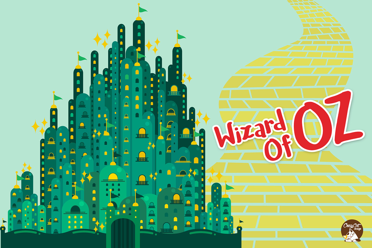 Digital Clipart Wizard Of Oz in Illustrations - product preview 8
