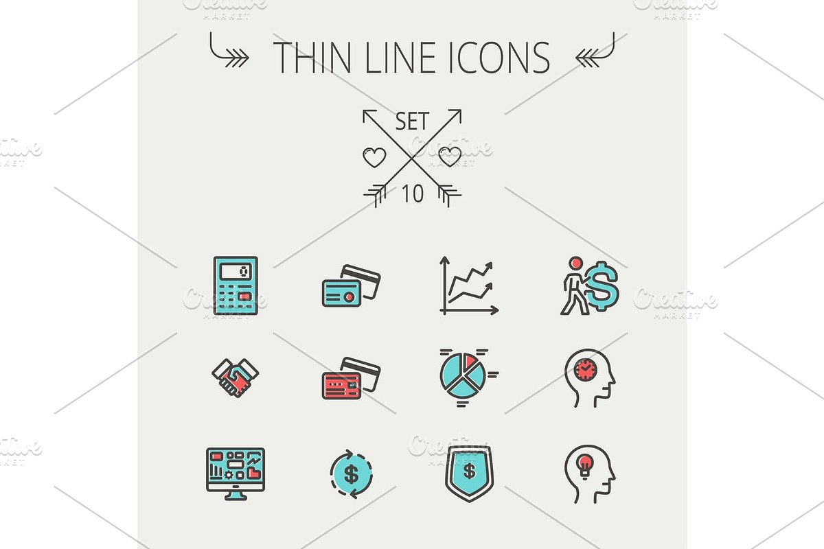 Business thin line icons. in Graphics - product preview 8