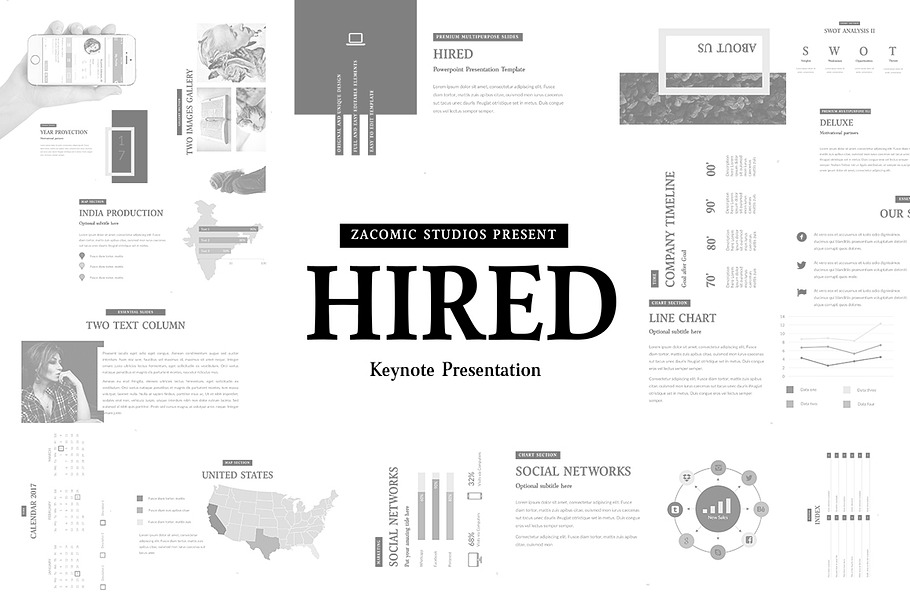 Hired | Keynote Template in Keynote Templates - product preview 8