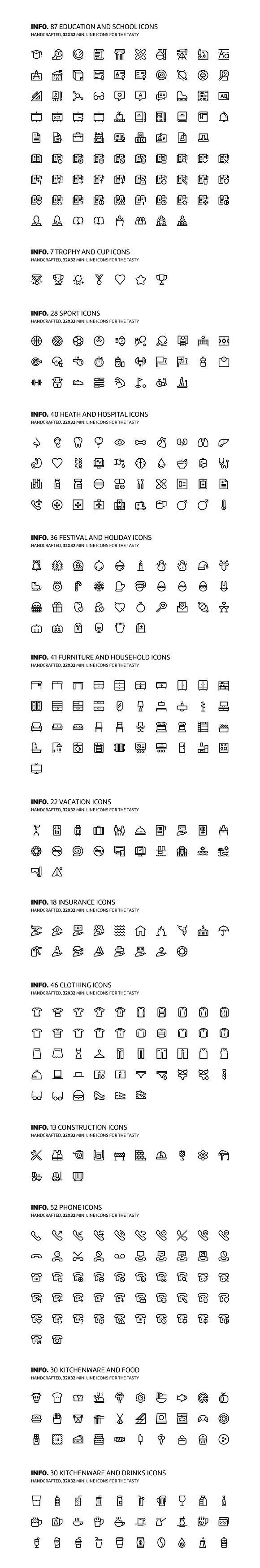 Mini line minimal pix perfect icons in Text Message Icons - product preview 1