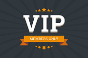 VIP - members only vector background
