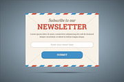 Newsletter subscribe form.